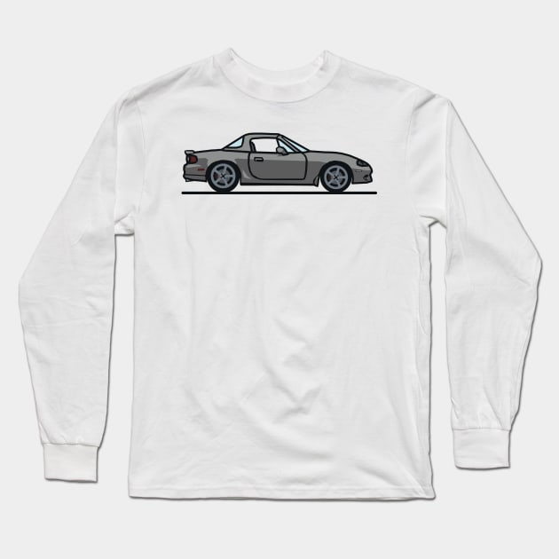 Grey Mazdaspeed Miata drawing Long Sleeve T-Shirt by antipc